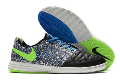 Men's Nike Lunar Gato 2 IC Football Shoes - Black/Blue/Yellow