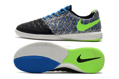 Men's Nike Lunar Gato 2 IC Football Shoes - Black/Blue/Yellow