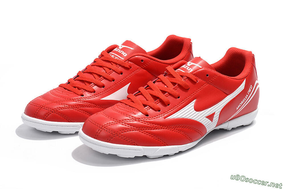Men's Mizuno Morelia Neo TF Football Shoes - Red/White 5
