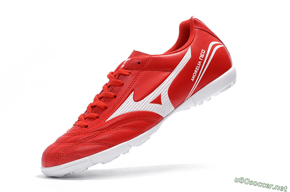 Men's Mizuno Morelia Neo TF Football Shoes - Red/White 8