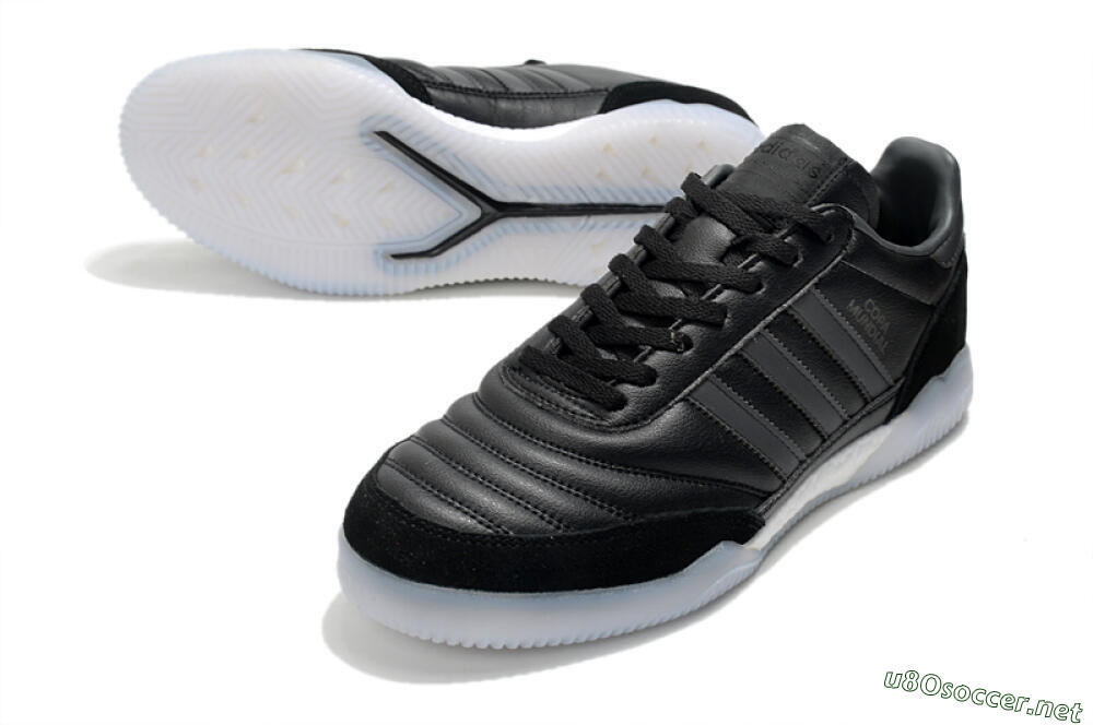 Men's Adidas Copa Mundial IC Football Shoes - Black/White 3