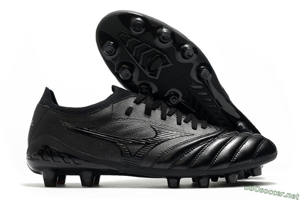Men's Mizuno Morelia Neo 3 FG Football Boots - Black/Black 2