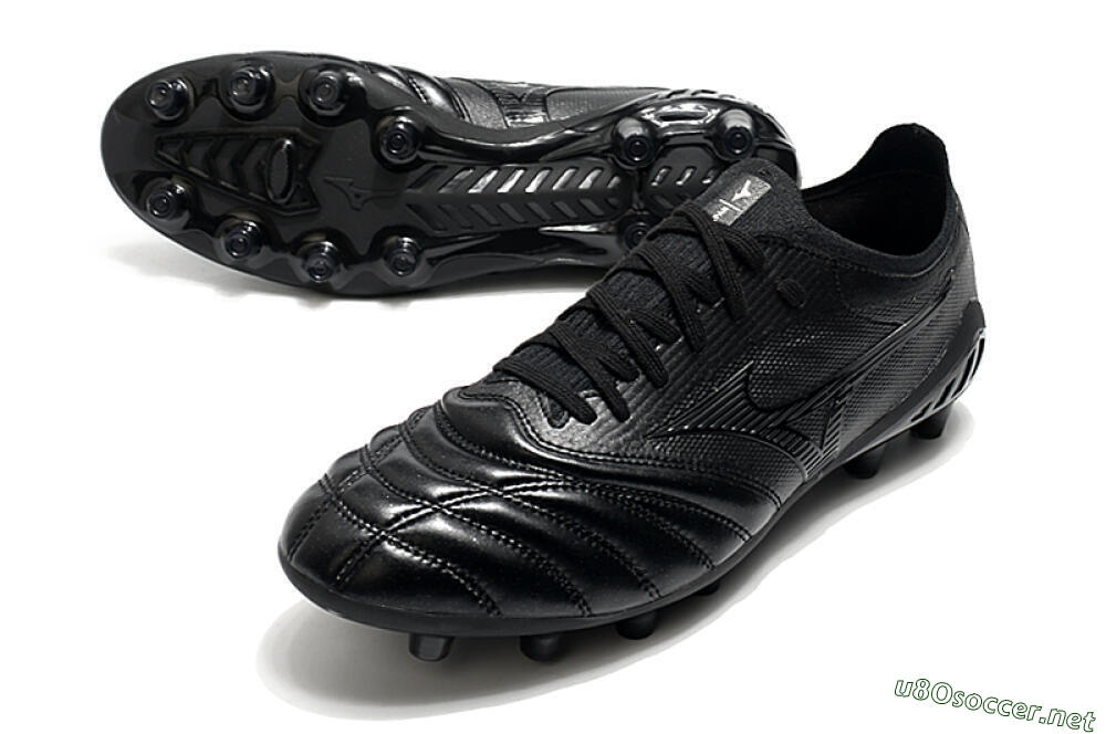 Men's Mizuno Morelia Neo 3 FG Football Boots - Black/Black 3