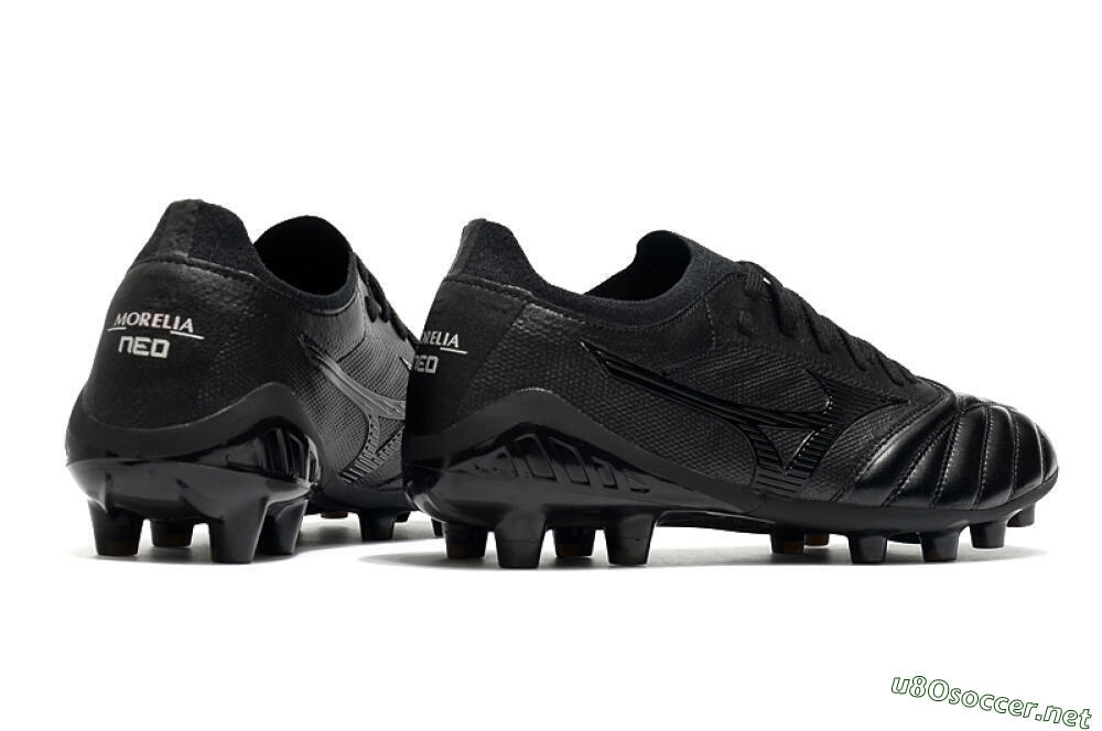 Men's Mizuno Morelia Neo 3 FG Football Boots - Black/Black 6