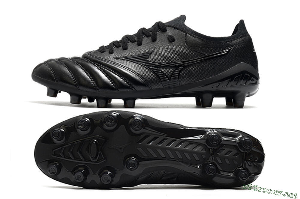 Men's Mizuno Morelia Neo 3 FG Football Boots - Black/Black 1