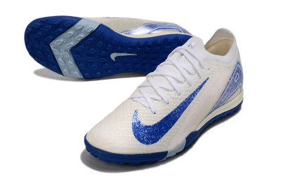 Unisex Nike Air Zoom Mercurial Vapor 16 Elite TF Football Shoes - White/Blue