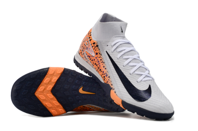 Unisex Nike Mercurial Superfly 10 Elite TF Football Boots - White/Black/Orange