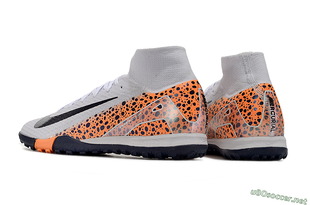 Unisex Nike Mercurial Superfly 10 Elite TF Football Boots - White/Black/Orange 4