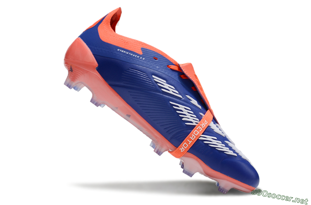 Unisex Adidas Predator Elite Foldover Tongue FG Football Boots - Blue/White/Orange 5