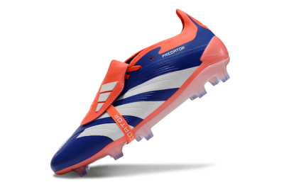 Unisex Adidas Predator Elite Foldover Tongue FG Football Boots - Blue/White/Orange
