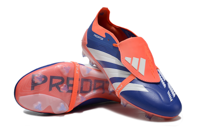 Unisex Adidas Predator Elite Foldover Tongue FG Football Boots - Blue/White/Orange
