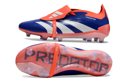 Unisex Adidas Predator Elite Foldover Tongue FG Football Boots - Blue/White/Orange