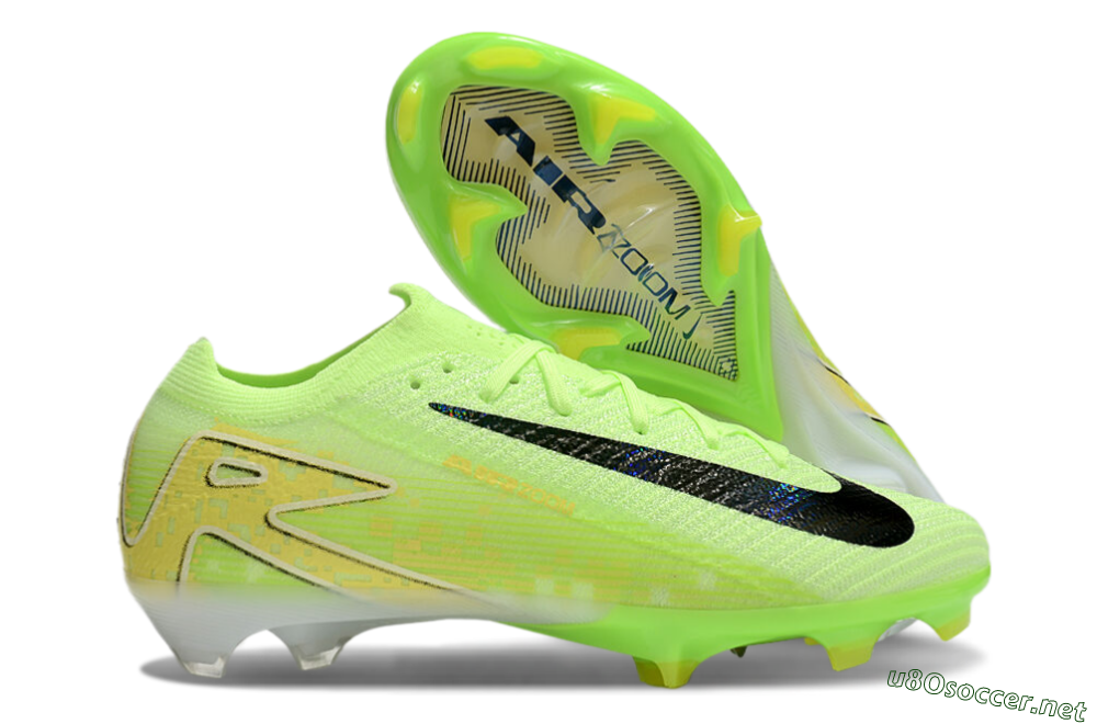 Unisex Nike Air Zoom Mercurial Vapor 16 Elite FG Football Boots - Green/Black/Yellow 2