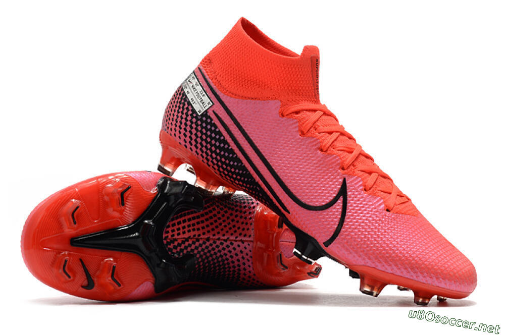 Men's Nike Mercurial Superfly 7 Elite FG Football Boots - Red/Black 4