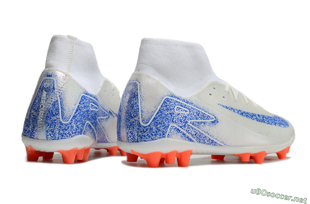 Men's Nike Mercurial Superfly 10 Academy FG Football Boots - White/Blue/Orange 6
