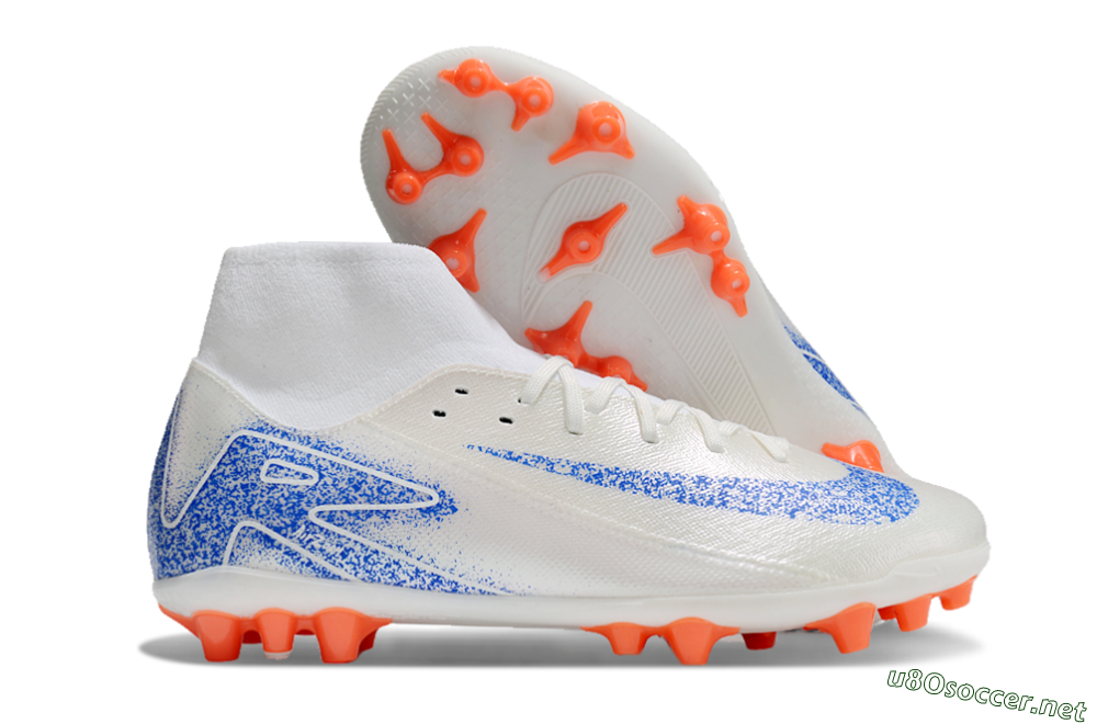 Men's Nike Mercurial Superfly 10 Academy FG Football Boots - White/Blue/Orange 2