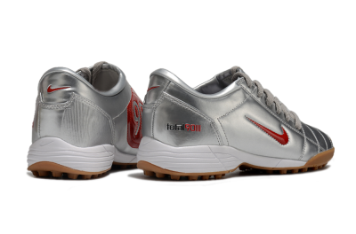 Men's Nike Total 90 II TF Football Shoes - Silver/Red/Brown