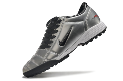 Men's Nike Total 90 II TF Football Shoes - Silver/Black/Red