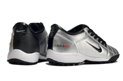 Men's Nike Total 90 II TF Football Shoes - Silver/Black/Red
