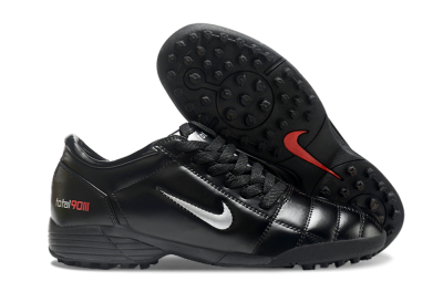 Men's Nike Total 90 II TF Football Shoes - Black/White/Red