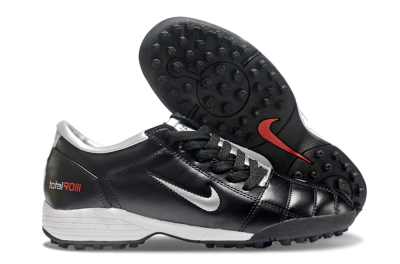 Men's Nike Total 90 II TF Football Shoes - Black/Silver/Red