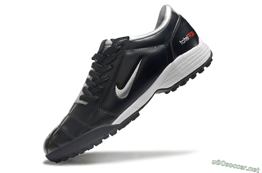Men's Nike Total 90 II TF Football Shoes - Black/Silver/Red 5