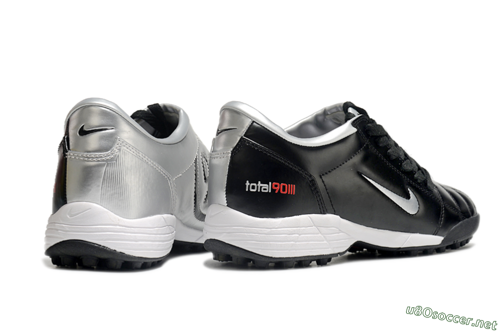 Men's Nike Total 90 II TF Football Shoes - Black/Silver/Red 6