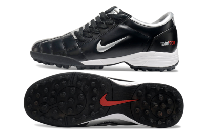 Men's Nike Total 90 II TF Football Shoes - Black/Silver/Red