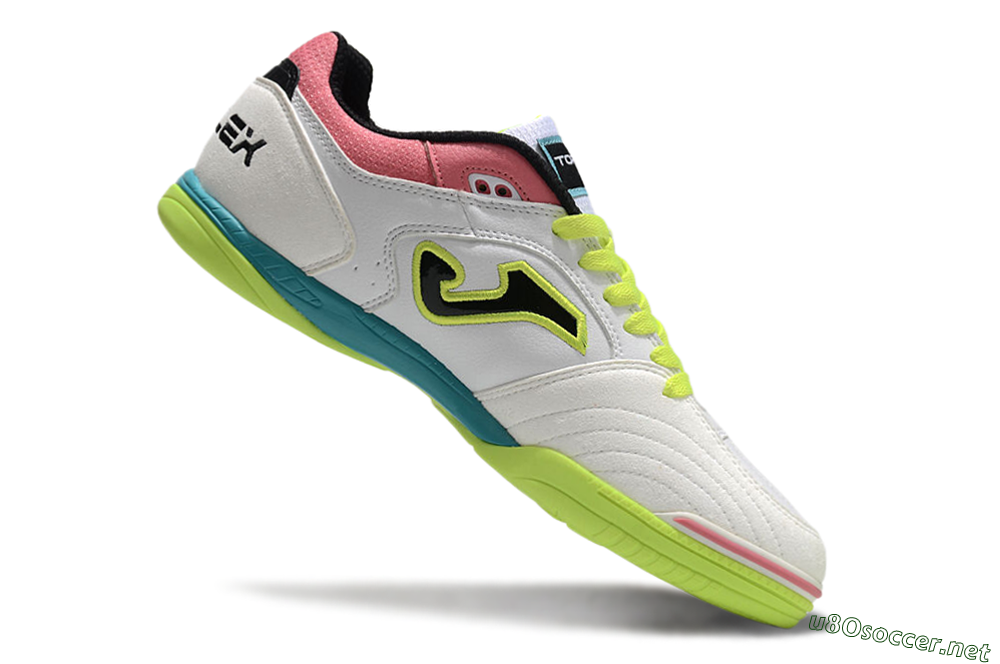 Men's Joma Top Flex 920 IC Football Shoes - White/Yellow/Blue 4