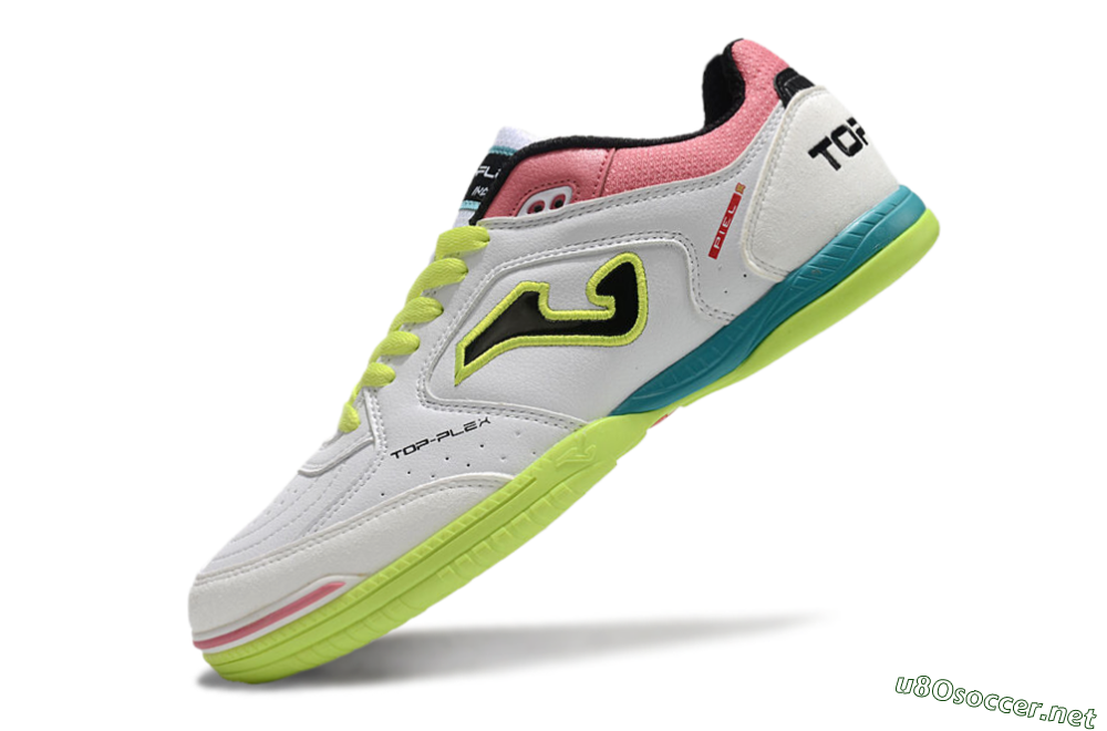 Men's Joma Top Flex 920 IC Football Shoes - White/Yellow/Blue 5