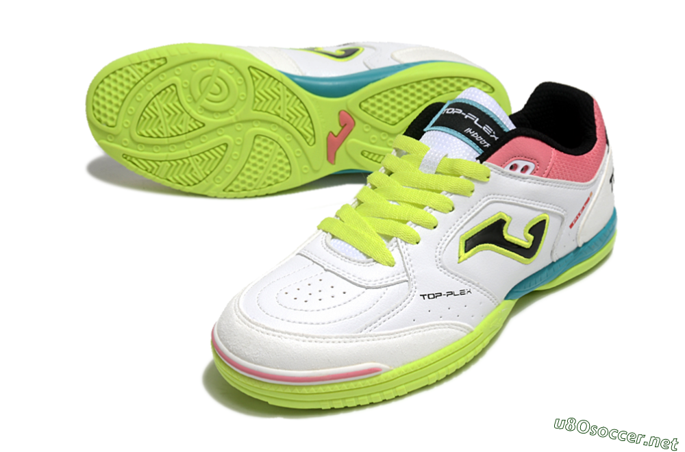 Men's Joma Top Flex 920 IC Football Shoes - White/Yellow/Blue 3