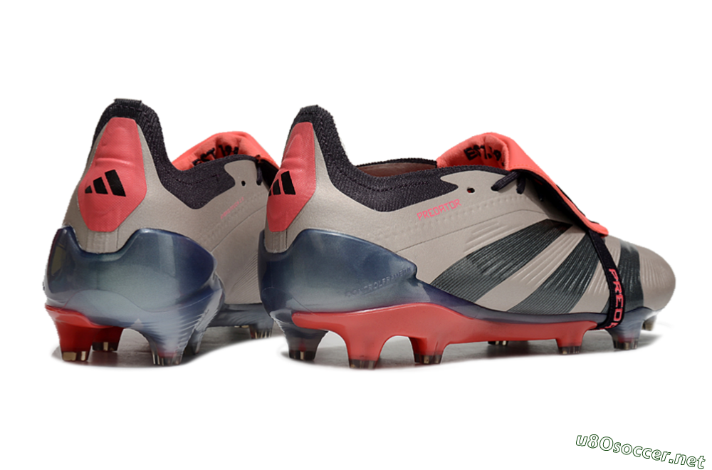 Men's Adidas Predator Elite Foldover Tongue FG Football Boots - Platinum Metallic/Aurora Black/Carbon 6