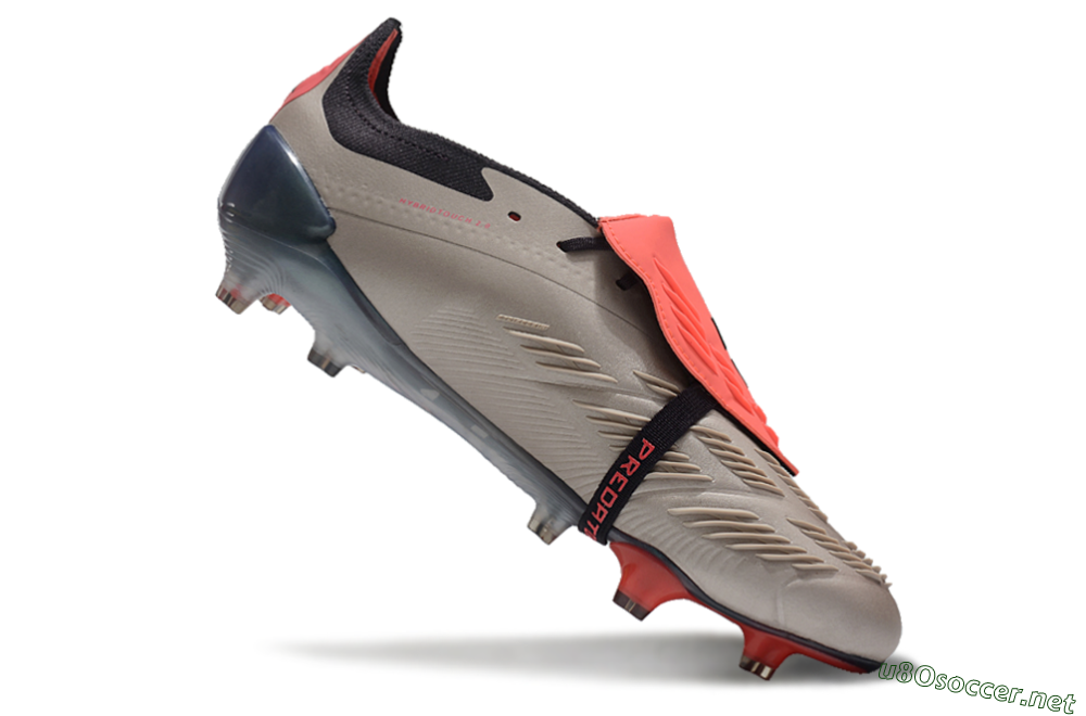 Men's Adidas Predator Elite Foldover Tongue FG Football Boots - Platinum Metallic/Aurora Black/Carbon 4