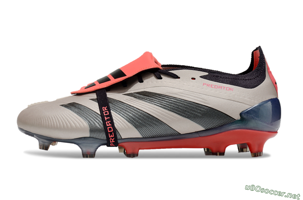 Men's Adidas Predator Elite Foldover Tongue FG Football Boots - Platinum Metallic/Aurora Black/Carbon 0