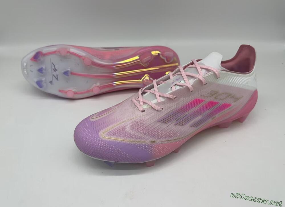 Men's Adidas F50 Elite FG Football Boots - Purple/White/Pink