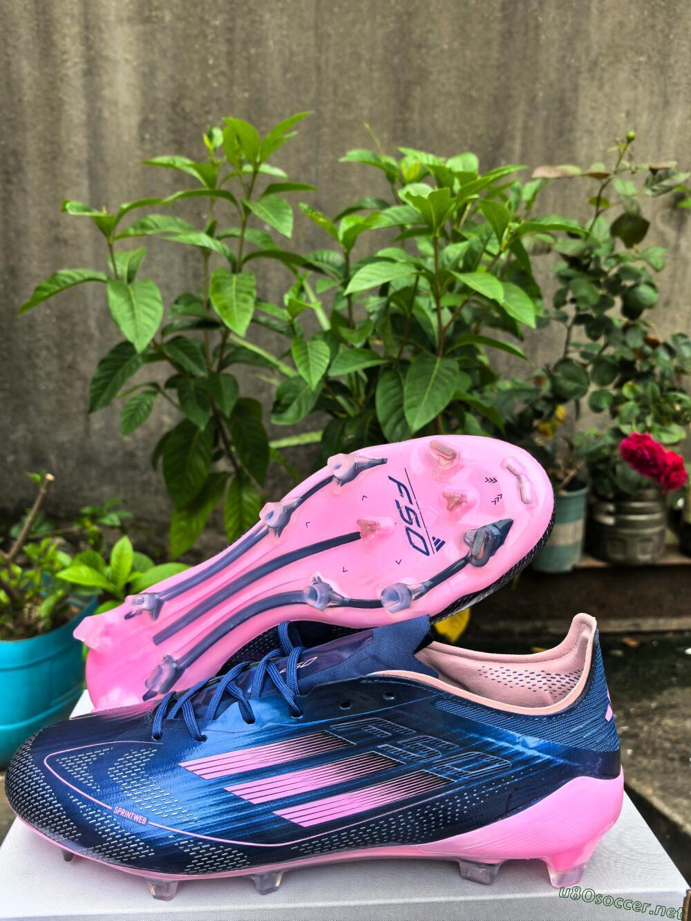 Men's Adidas F50 Elite FG Football Boots - Blue/Pink