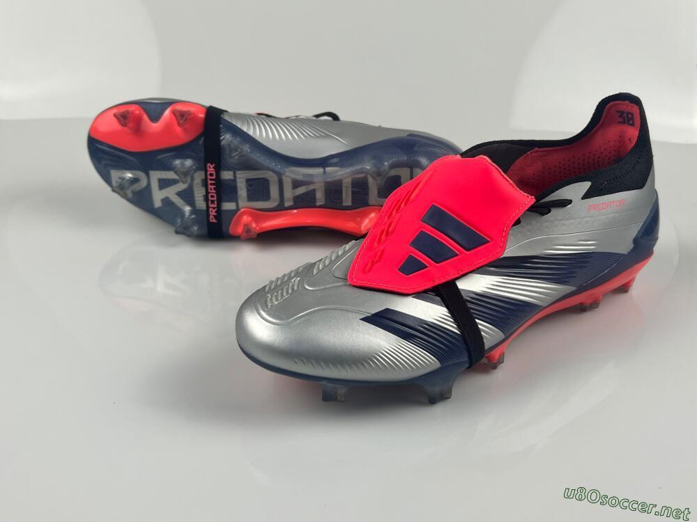 Men's Adidas Predator Elite Foldover Tongue FG Football Boots - Silver/Blue/Red