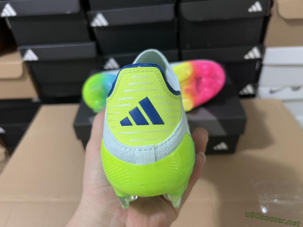 Unisex Adidas F50+ Lightstrike Pro Laceless FG Football Boots - Jade/Rainbow
