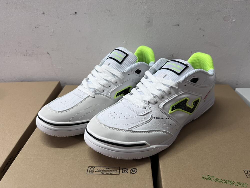 Men's Joma Top Flex 920 IC Football Shoes - White/Yellow/Black 1