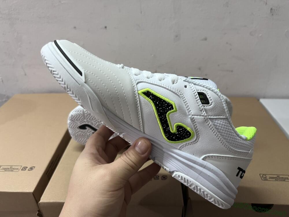 Men's Joma Top Flex 920 IC Football Shoes - White/Yellow/Black 6