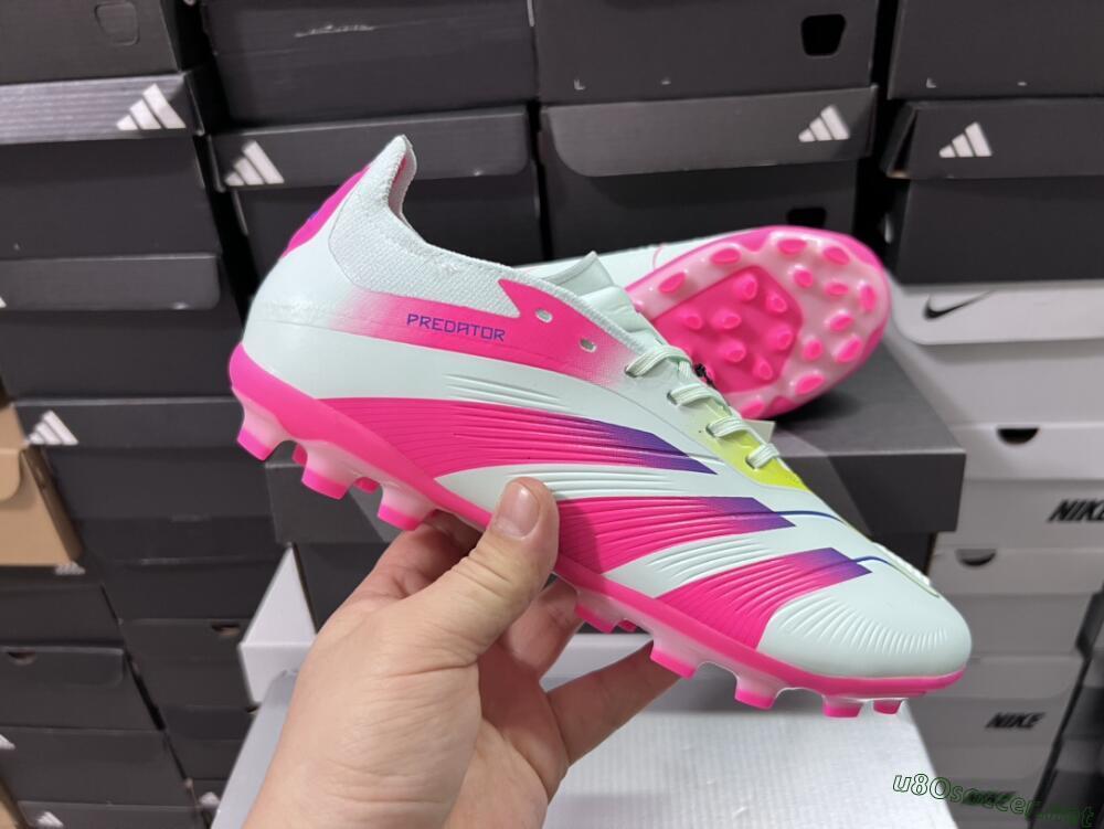 Unisex Adidas Predator Elite 24 MG Football Boots - Jade/Purple/Pink