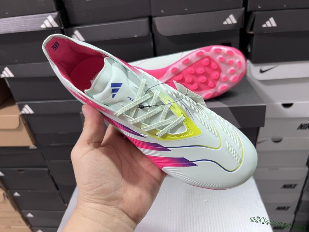 Unisex Adidas Predator Elite 24 MG Football Boots - Jade/Purple/Pink