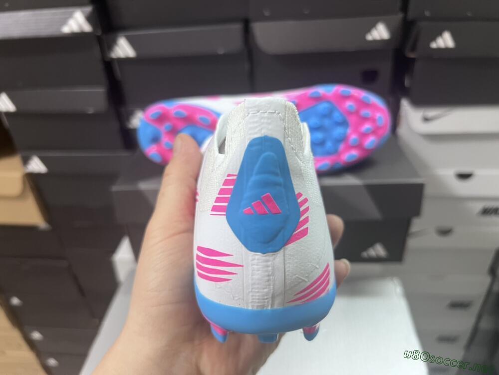 Unisex Adidas Predator Elite 24 MG Football Boots - White/Blue/Pink