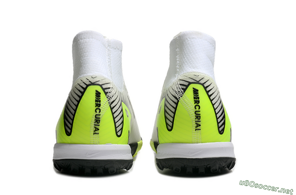 Unisex Nike Air Zoom Mercurial Superfly 10 Elite TF Football Shoes - White/Black/Yellow 6