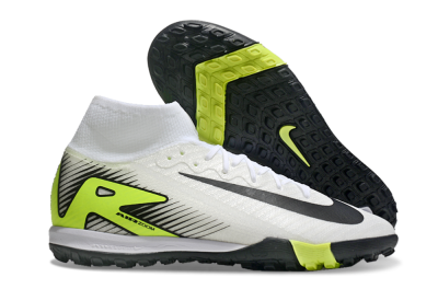 Unisex Nike Air Zoom Mercurial Superfly 10 Elite TF Football Shoes - White/Black/Yellow