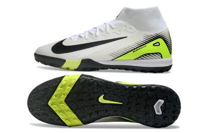 Unisex Nike Air Zoom Mercurial Superfly 10 Elite TF Football Shoes - White/Black/Yellow