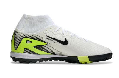 Unisex Nike Air Zoom Mercurial Superfly 10 Elite TF Football Shoes - White/Black/Yellow