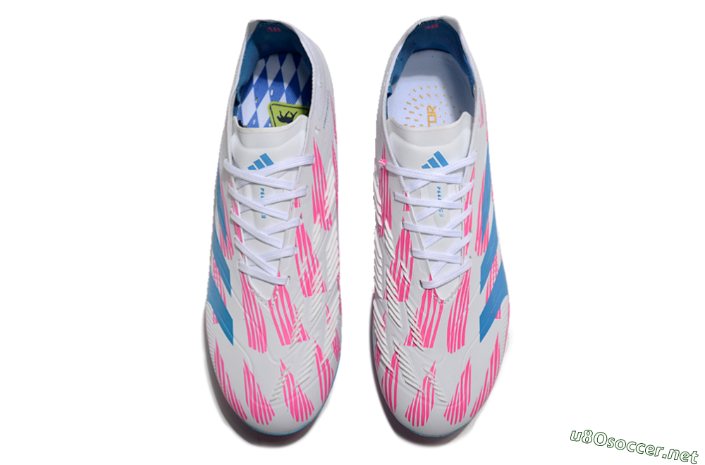 Unisex Adidas Predator Elite 24 MG Football Boots - White/Blue/Pink 4