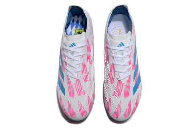 Unisex Adidas Predator Elite 24 MG Football Boots - White/Blue/Pink