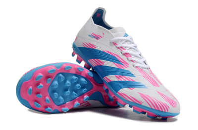 Unisex Adidas Predator Elite 24 MG Football Boots - White/Blue/Pink
